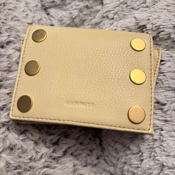 Hammitt Cream/Dawn Card Holder with Gold Studs - Picture 1 of 5
